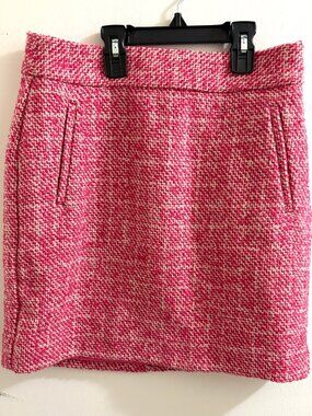 Banana Republic Pink Wool Skirt Short Tweed Size 2